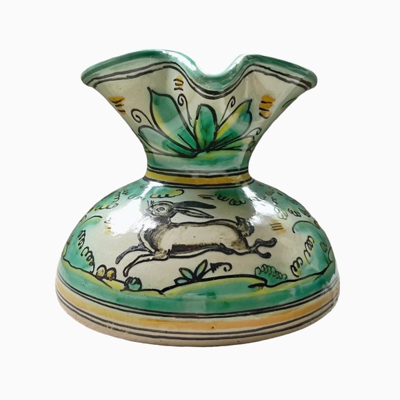 Stunning Puento Arzobispo Fat Bottom Wine Pitcher- Antique Green, Made in Spain - Picture 5 of 9